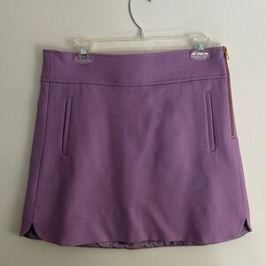 J. Crew Lavender Mini Skirt, size 10, used, 100% wool